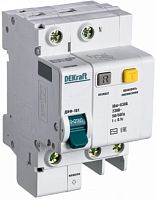 Автомат дифференциального тока АВДТ DEKraft ДИФ-101 2п 20А 30мА 4.5кА C тип AC картинка